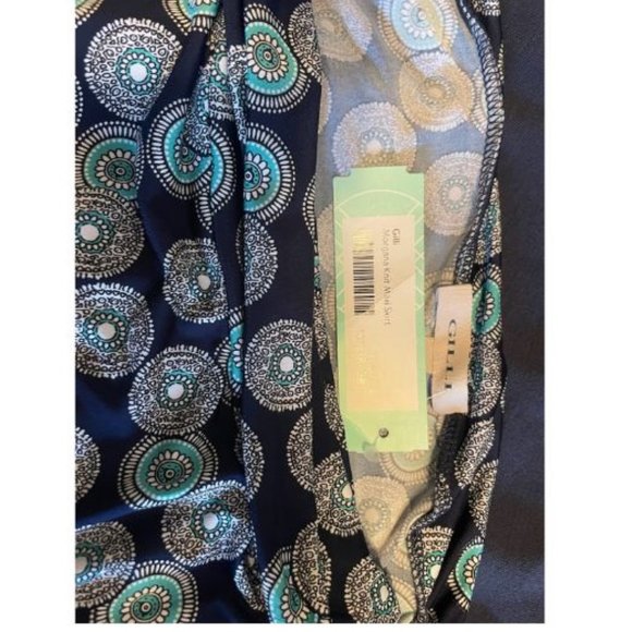 Gilli Morgana Knit Maxi Skirt, Size Small, Blue print - Picture 2 of 5